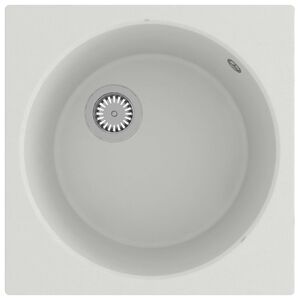 vidaXL Zlew kuchenny Biały 48 x 48 x 20.5 cm Granit