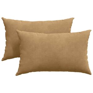 vidaXL Poduszki na sofę 2 pcs Brązowy 50 x 30 cm Tkanina sztruksowa