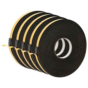 vidaXL Taśma samoprzylepna z pianki 5 szt. Czarny 15mm x 10m Pianka CR