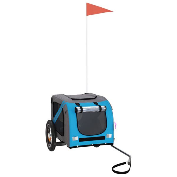 vidaXL Przyczepka rowerowa dla zwierząt, tkanina Oxford i żelazo