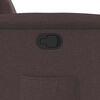 vidaXL Fotel rozkładany, ciemnobrązowy, obity tkaniną