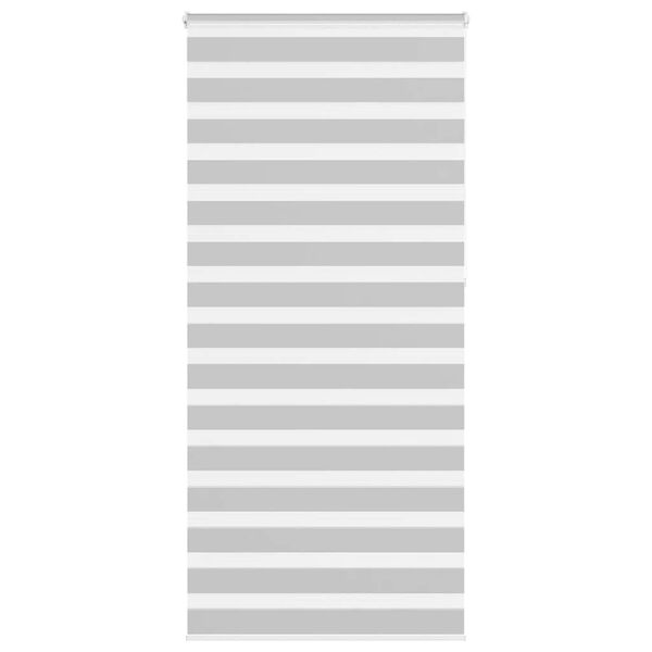 vidaXL Roleta zebra, jasnoszara, szerokość tkaniny 100,9cm, poliester