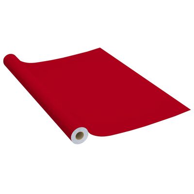 vidaXL Okleina meblowa samoprzylepna, czerwona, 500x90 cm, PVC