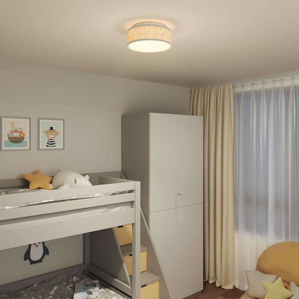 vidaXL Lampa Sufitowa Z reflektorami Szary 30 x 30 x 13,5 cm tkanina