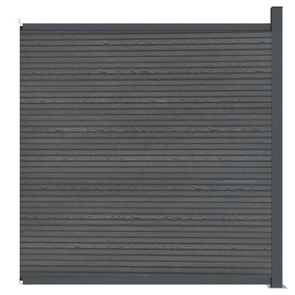 vidaXL Panel ogrodzeniowy, szary, 173x186 cm, WPC