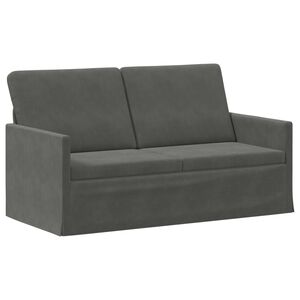 vidaXL Sofa dwuosobowa ciemnoszary 150 x 81 x 82 cm Tkanina sztruksowa
