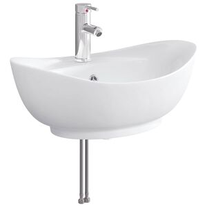 vidaXL Umywalka łazienkowa z baterią i odpływem chromowany