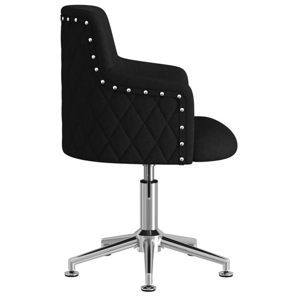 vidaXL Obrotowe krzesło biurowe, czarne, tapicerowane tkaniną