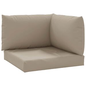 vidaXL Poduszki na palety, 3 szt., taupe, tkanina Oxford