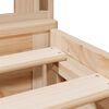 vidaXL Łóżko z regałem, bez materaca, 180x200 cm, lite drewno sosnowe