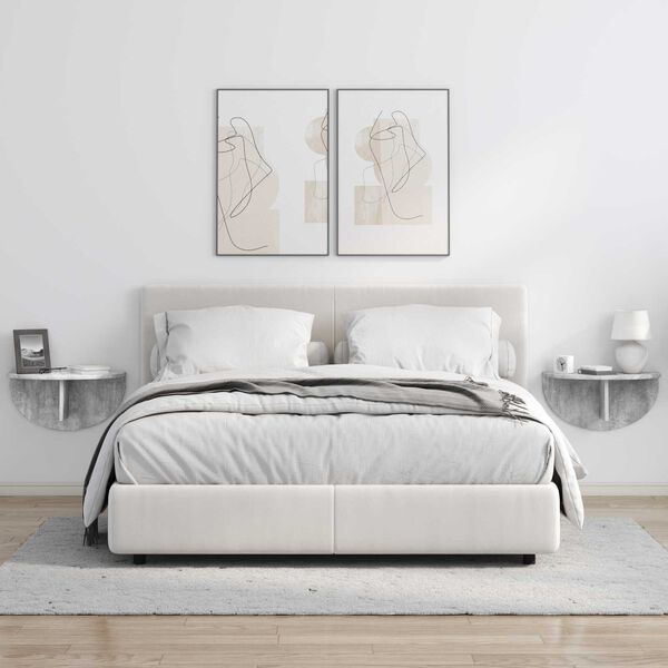 vidaXL P&oacute;łka ścienna Betonowy szary 48 x 24 x 24 cm