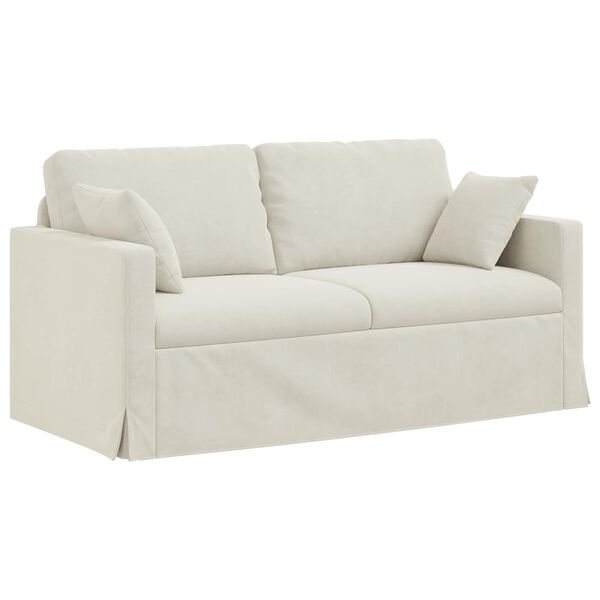 vidaXL Sofa Kremowy 158 x 78 x 80 cm Aksamit