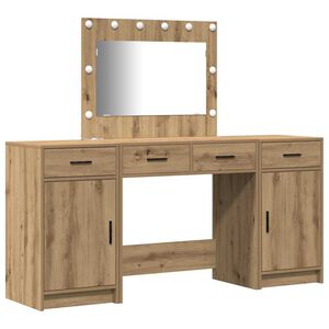 vidaXL Toaletka 3 szt. Brązowy 78,5 x 41 x 135 cm Drewno inżynieryjne