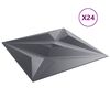 vidaXL Panele ścienne 24 pcs Szara gwiazda 50 x 50 cm Pianka XPS