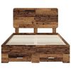 vidaXL Ramka ł&oacute;żka Stare drewno 120 x 190 cm Materiał drewnopochodny