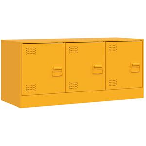 vidaXL Szafka pod telewizor, musztardowa, 99x39x44 cm, stalowa