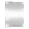 vidaXL Lustro ścienne z LED, 50x60 cm, szklane, prostokątne