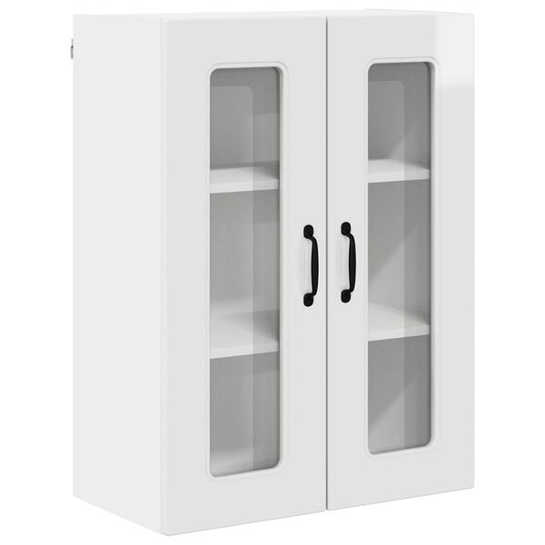 vidaXL Szafka kuchenna Kalmar Wysoki połysk biały 60 x 31 x 80 cm