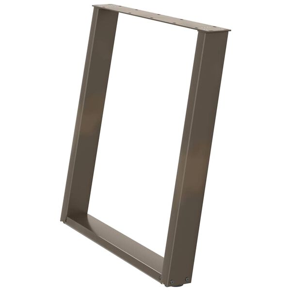 vidaXL Nogi do stołu jadalnego w kształcie litery U 2 szt. Naturalna stal 70x(72-73) cm Stal