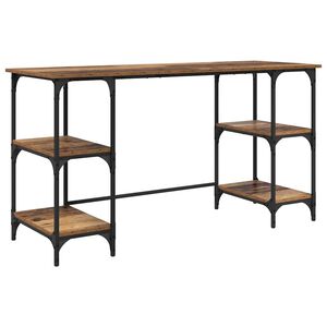 vidaXL Biurko Stare drewno 140 x 50 x 75 cm Materiał drewnopochodny