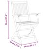 vidaXL 5-cz. zestaw składanych mebli ogrodowych, lite drewno akacjowe
