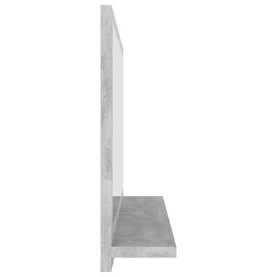vidaXL Lustro łazienkowe, szarość betonu 60x10,5x37 cm