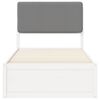 vidaXL Ramka łóżka z tapicerowanym wezgłowiem Jasnoszary 75 x 190 cm