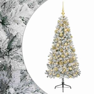 vidaXL Sztuczna choinka z bombką 120 cm 150 LED Ciepła biel