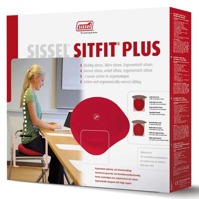 Sissel Poduszka na siedzisko 2w1 Sitfit Plus, czerwona, SIS-160.071
