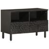 vidaXL Szafka pod telewizor, czarna, 70x33x46 cm, lite drewno mango