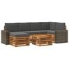 vidaXL Zestaw sofy narożnej z poduszką 7 pcs Naturalny i Antracytowy