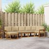 vidaXL Zestaw sof na zewnątrz z poduszką 7 pcs Naturalny i Beżowy