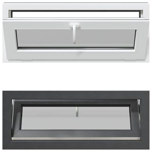 vidaXL Okno piwniczne RISOR 100 x 40 cm PVC i szkło