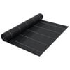 vidaXL Agrotkanina przeciw chwastom, czarna matowa, 1x200 m, PP