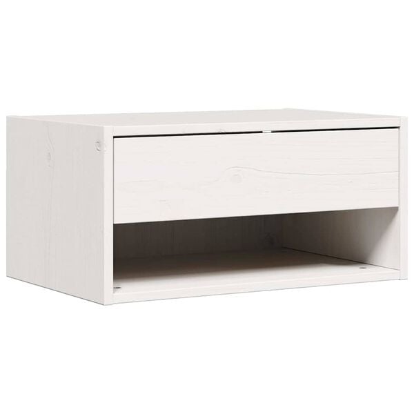 vidaXL Stolik nocny Biały 50 x 32,5 x 24 cm Lite drewno sosnowe