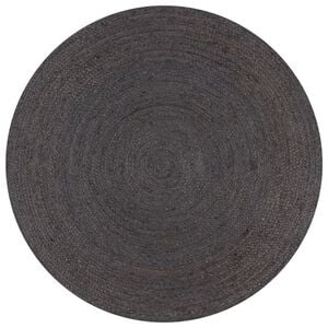 vidaXL Ręcznie wykonany dywan z juty, okrągły, 90 cm, ciemnoszary