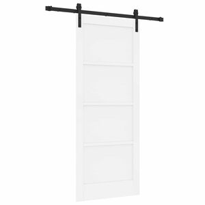 vidaXL Drzwi przesuwne Biały 83 x 202 cm Lite drewno sosnowe