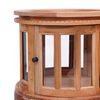 vidaXL Witryna, naturalna, 50 x 50 x 76 cm, lite drewno mahoniowe