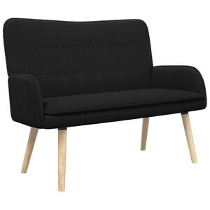 vidaXL Sofa dwuosobowa Czarny 115 x 61 x 87 cm Boucl&eacute;