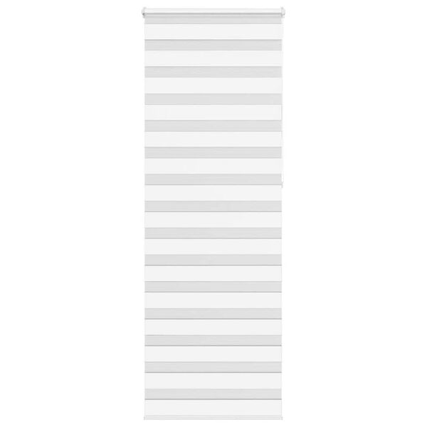 vidaXL Roleta zebra, biała, szerokość tkaniny 70,9 cm, poliester