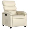 vidaXL Fotel rozkładany kremowy ze sk&oacute;ry ekologicznej