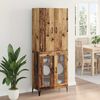 vidaXL Highboard Montowane na ścianie Stare drewno 69,5 x 34 x 180 cm