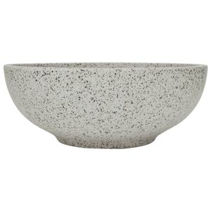 vidaXL Umywalka nablatowa, szara, okrągła, &Phi;41x14 cm, ceramiczna