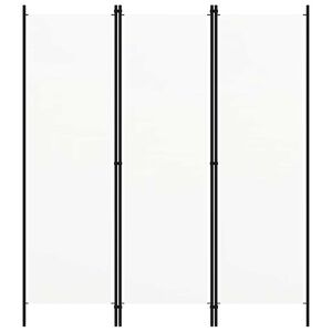 vidaXL Parawan 3-panelowy, biały, 150 x 180 cm