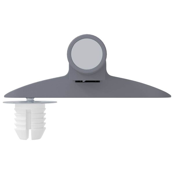 vidaXL Tłumik z miękkim zamknięciem 2 pcs Szary 125 x 47 x 15 mm PP