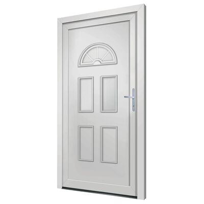 vidaXL Drzwi zewnętrzne, białe, 88x190 cm, PVC
