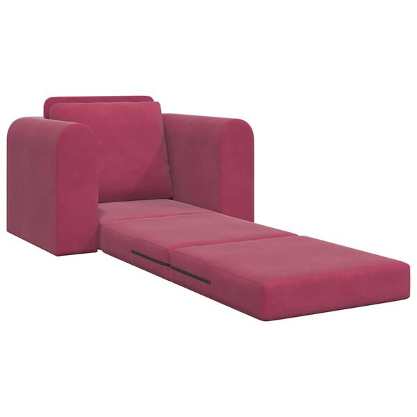 vidaXL Sofa Bed Czerwone wino 98 x 71 x 83 cm Aksamit