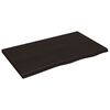 vidaXL P&oacute;łka, ciemnobrązowa, 100x60x(2-4) cm, wykończone drewno dębowe