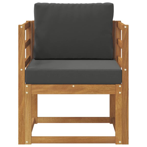 vidaXL Sofa na zewnątrz Lite drewno akacjowe i poliester Naturalny