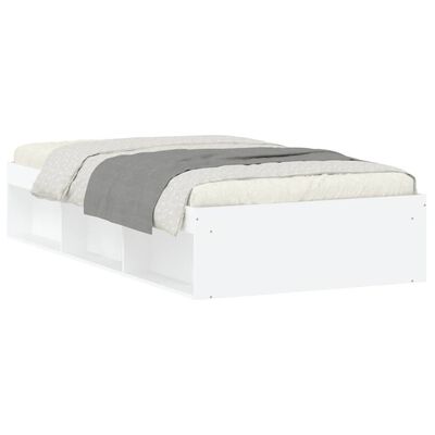 vidaXL Rama łóżka, biała, 90x190 cm